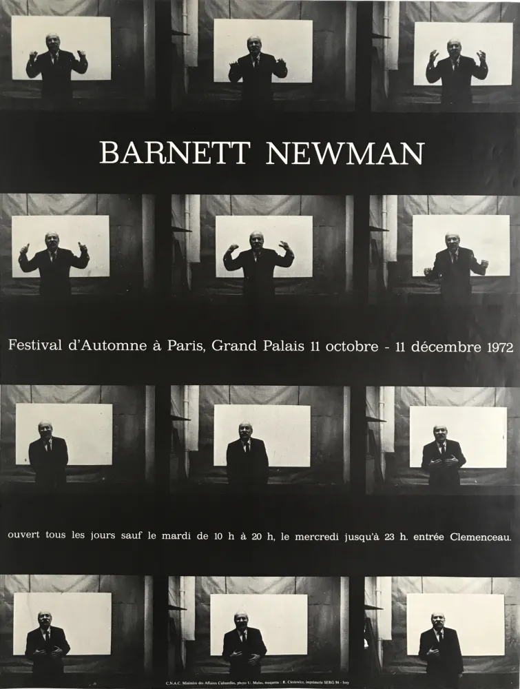 Poster Cieslewicz  - Barnett Newman / Festival d’Automne à Paris