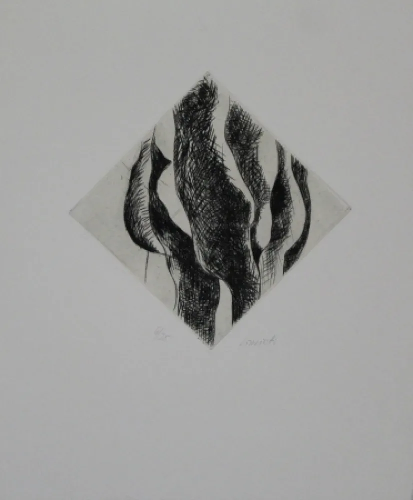 Etching Cimiotti - Körper-Landschaft-Komposition / Body-Landscape-Composition