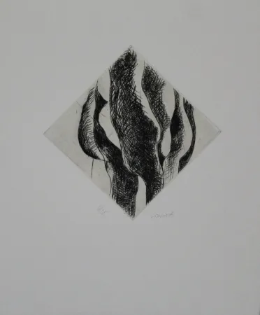 Etching Cimiotti - Körper-Landschaft-Komposition / Body-Landscape-Composition