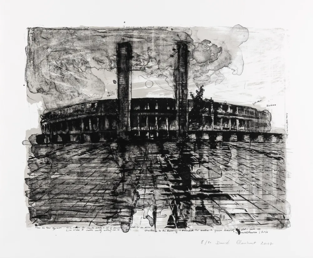 Lithograph Claerbout - Olympia - Impression of Rain