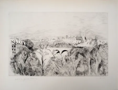 Etching Clairin - Le Pont Marie