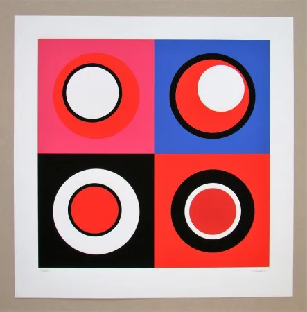 Screenprint Claisse - Composition géométrique