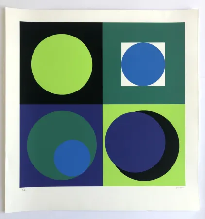 Screenprint Claisse - Composition géométrique