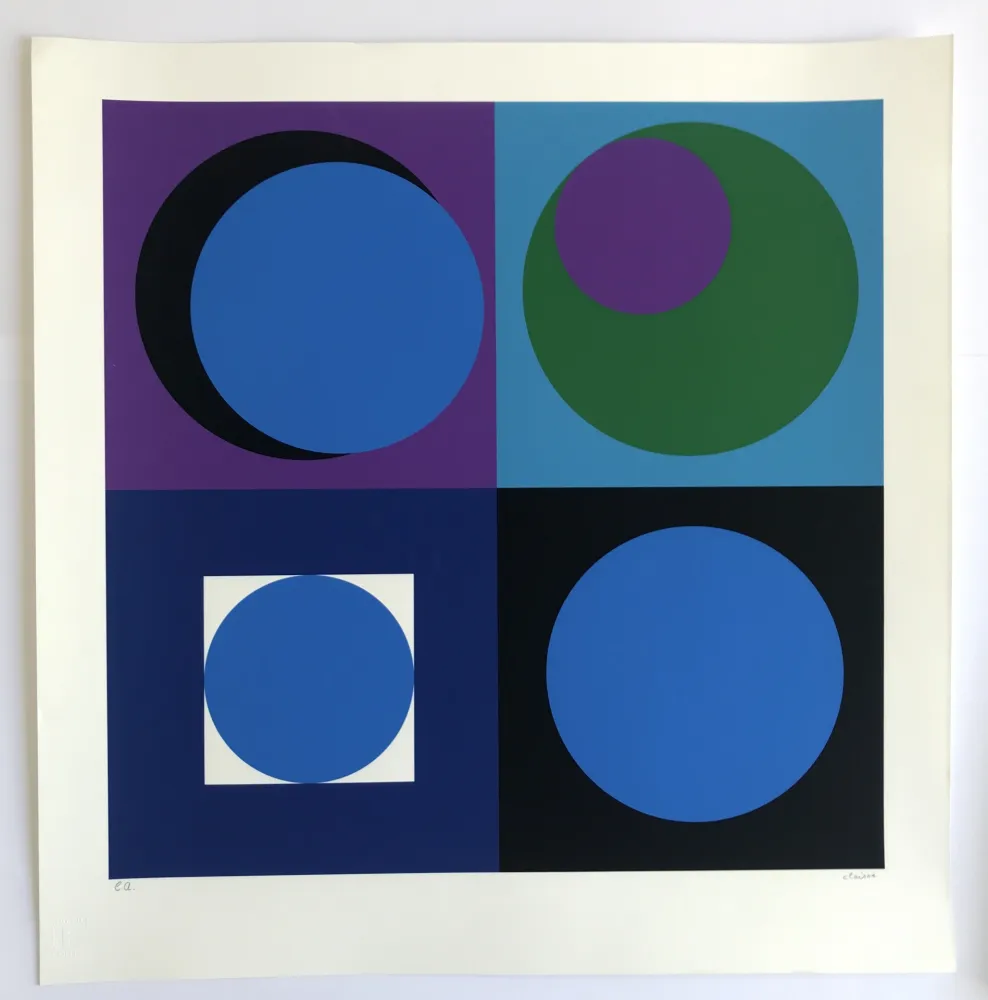 Screenprint Claisse - Composition géométrique