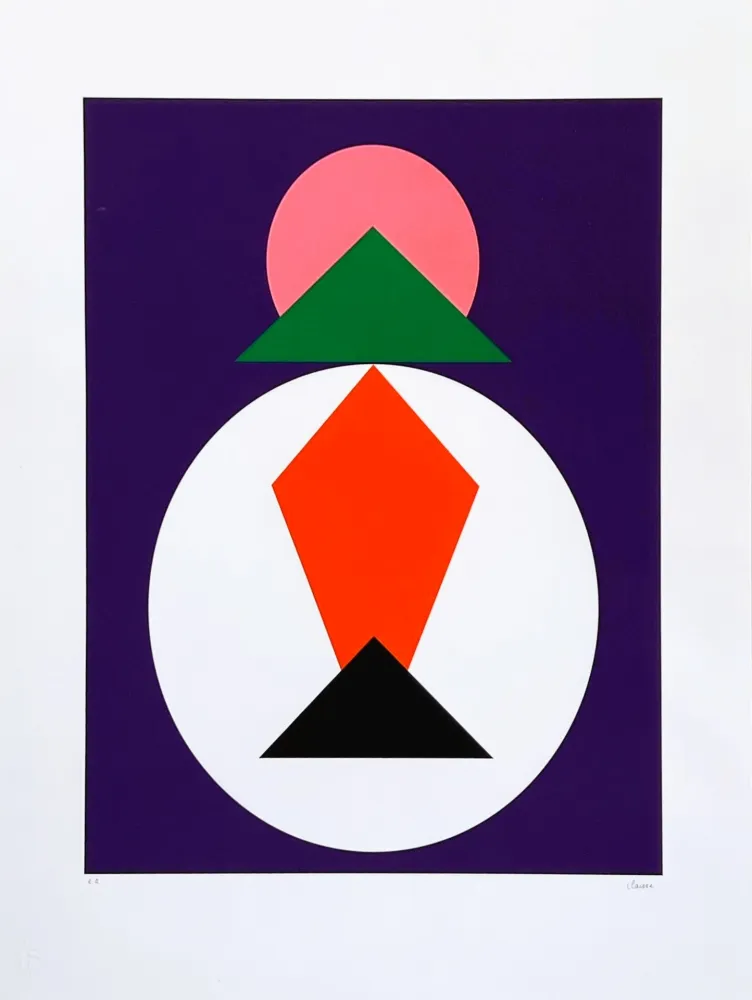 Screenprint Claisse - Composition géométrique 