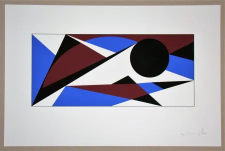 Screenprint Claisse - Composition géométrique - sans titre