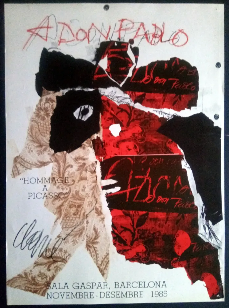 Poster Clavé - Antoni Clavé - A Don Pablo - Sala Gaspar 1985