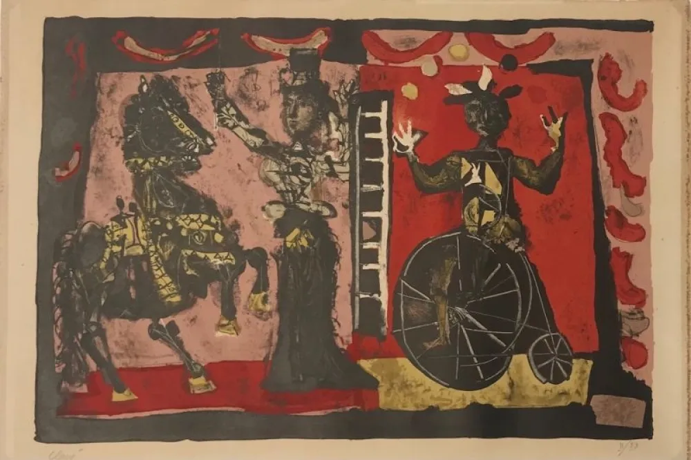 Lithograph Clavé - Cirque et La Parade 