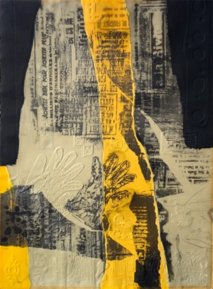 Engraving Clavé - Composición con Amarillo