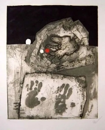 Etching And Aquatint Clavé - Gant et mains