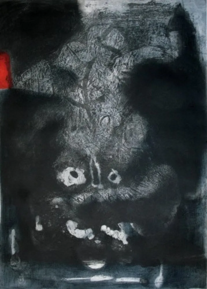 Etching And Aquatint Clavé - Guerrier