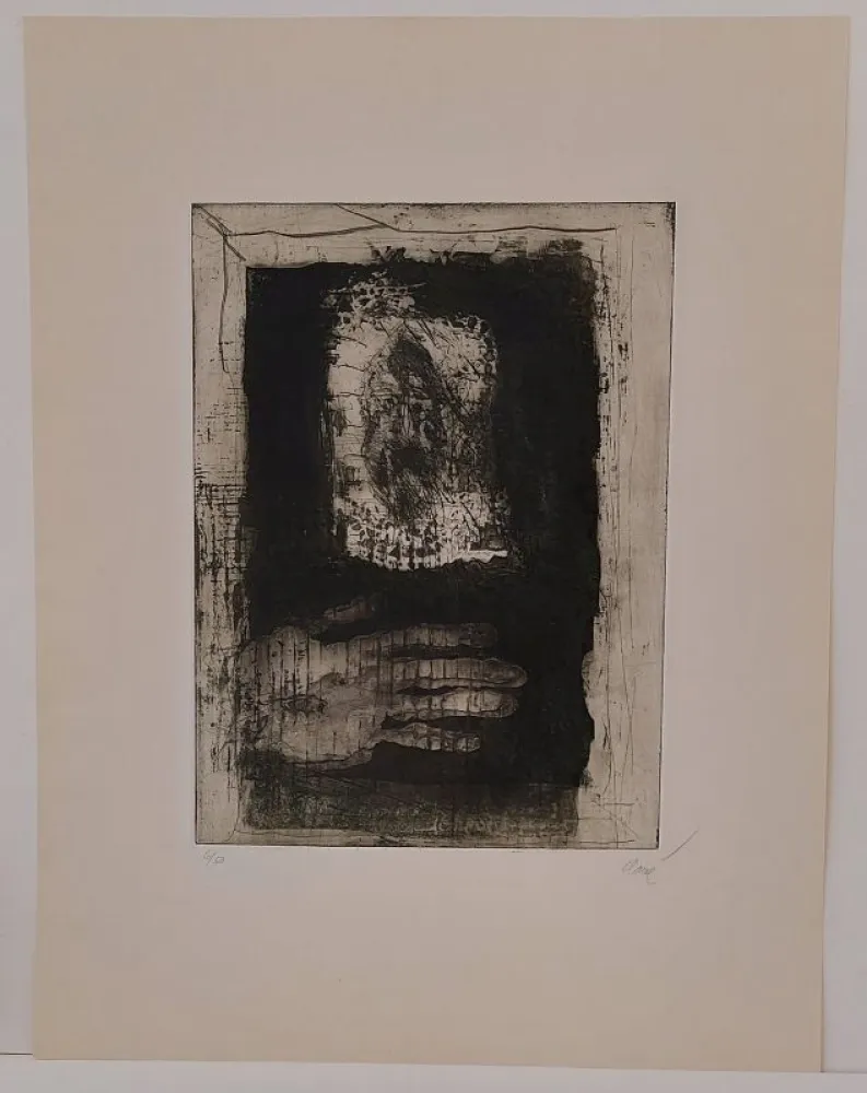Etching And Aquatint Clavé - La Main 