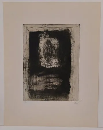 Etching And Aquatint Clavé - La Main 
