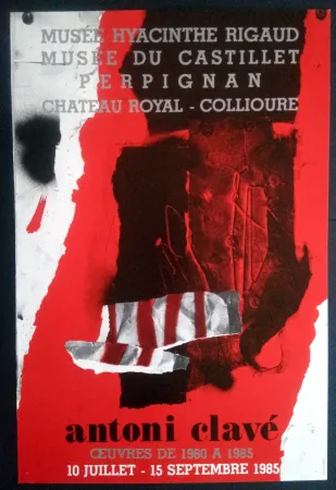 Poster Clavé - Ouvres 1980 1985 Museé du Castillet Perpignan