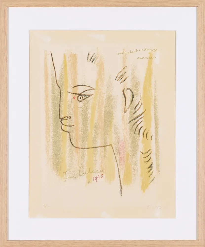 Lithograph Cocteau - Coloriage