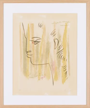 Lithograph Cocteau - Coloriage