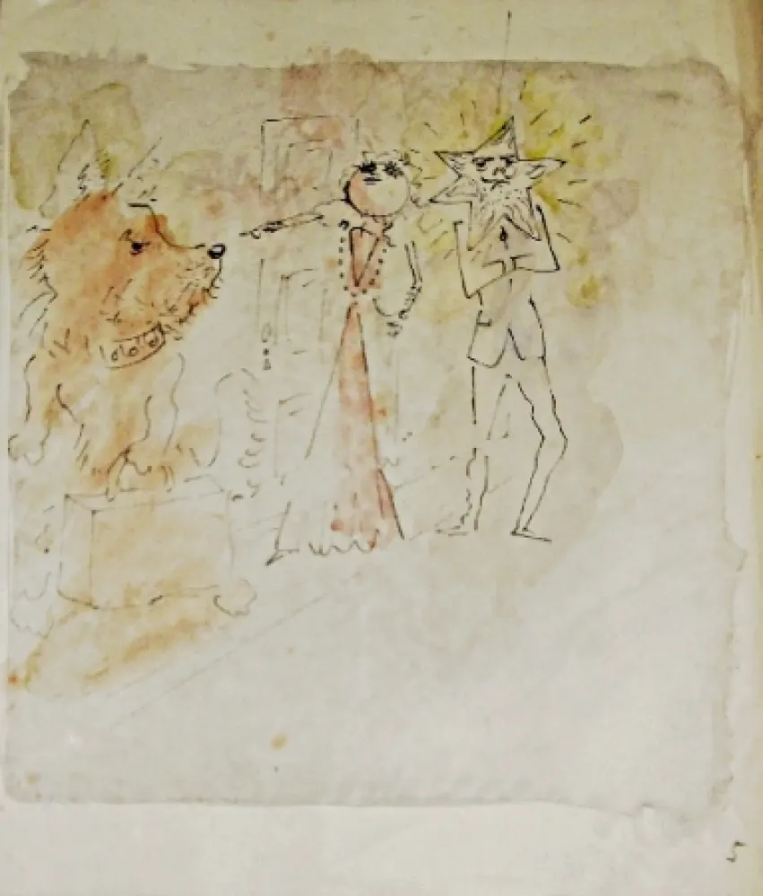 Lithograph Cocteau - Drôle de ménage