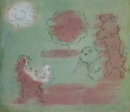 Lithograph Cocteau - Drôle de ménage