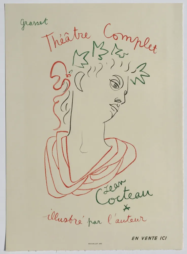 Lithograph Cocteau - Grasset Theatre Complet