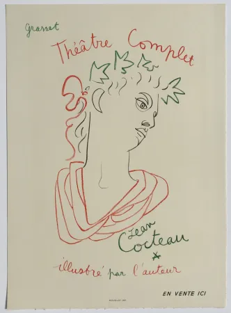 Lithograph Cocteau - Grasset Theatre Complet