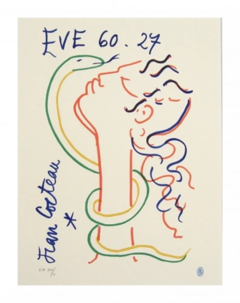 Lithograph Cocteau - Hommage à Jean Cocteau