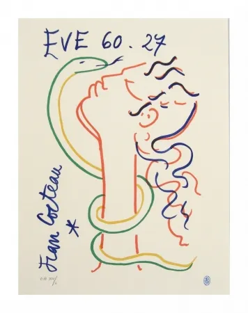 Lithograph Cocteau - Hommage à Jean Cocteau