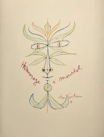 Lithograph Cocteau - Hommage a Mourlot