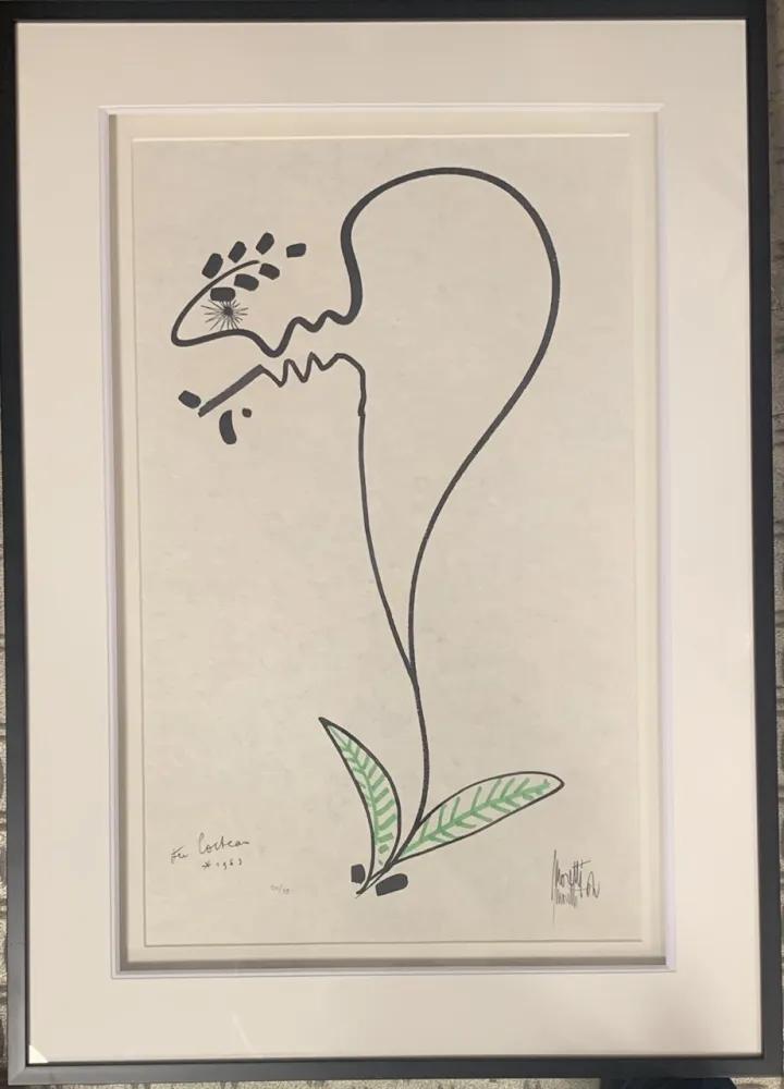 Lithograph Cocteau - La fleur