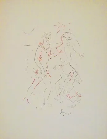 Lithograph Cocteau - L’après-midi d’un faune (Debussy)