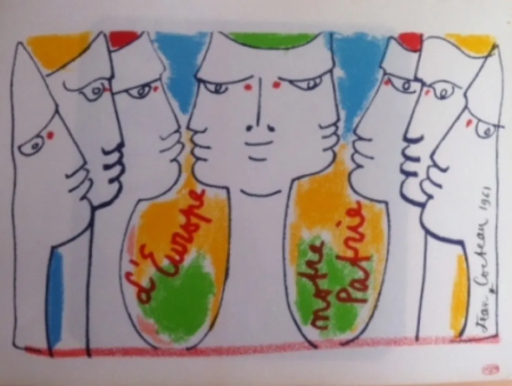 Lithograph Cocteau - L'Europe