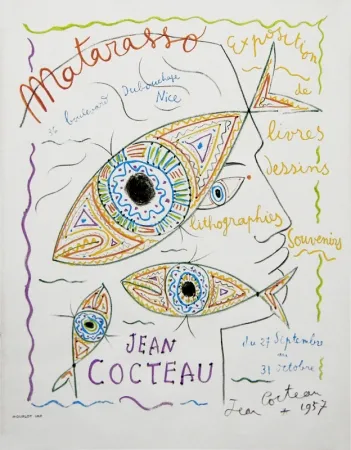 Lithograph Cocteau - Matarasso (Gallery exhibition poster)