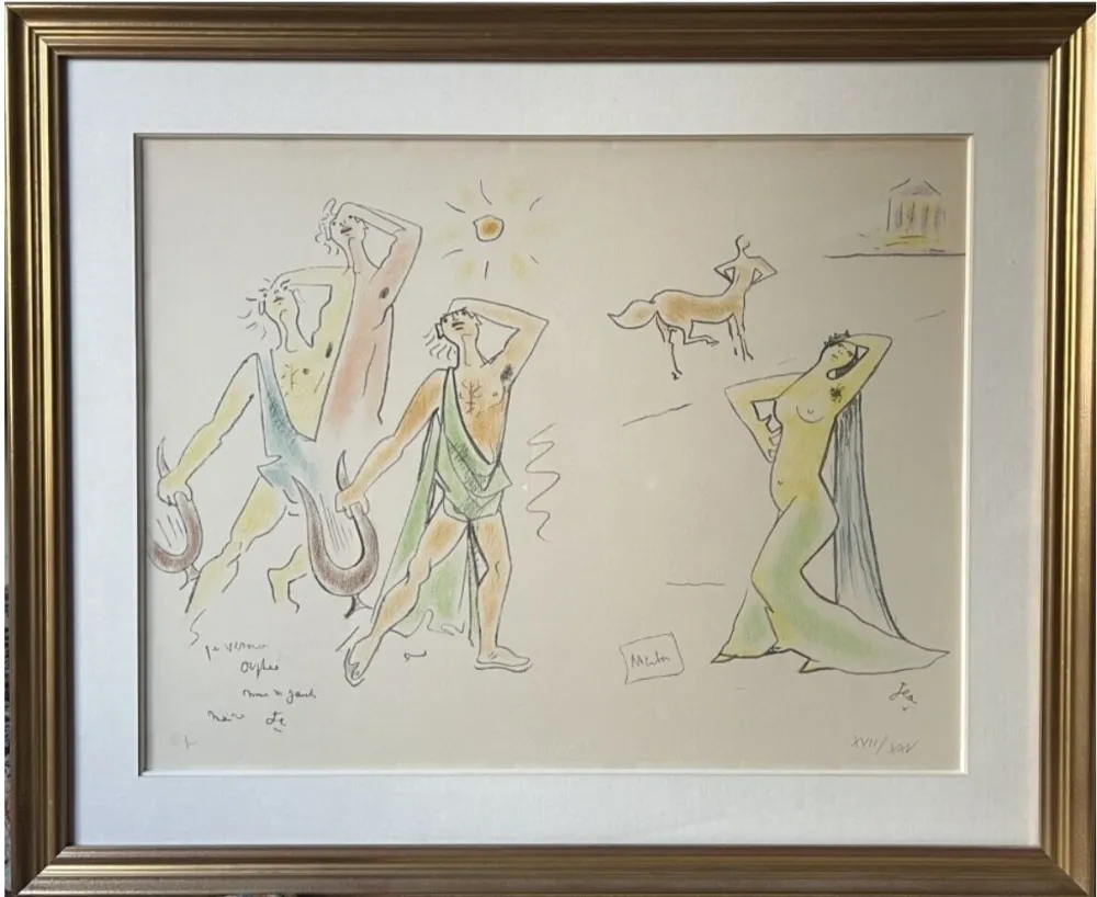 Lithograph Cocteau - Orphée et Eurydice