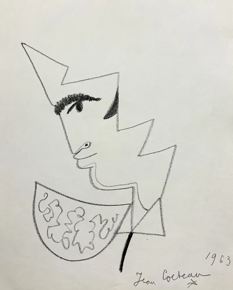 No Technical Cocteau - Profil de Torero. 1963. Dessin 