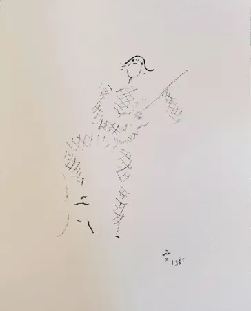 Lithograph Cocteau - Sous le manteau de feu