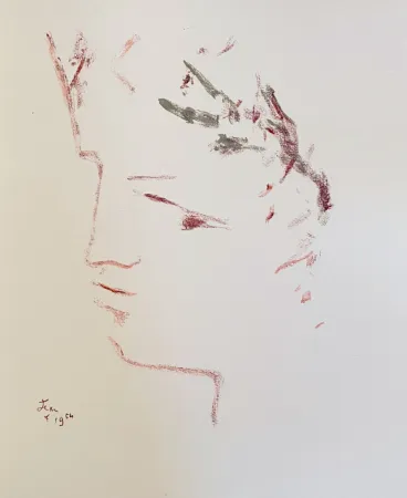 Lithograph Cocteau - Sous le manteau de feu