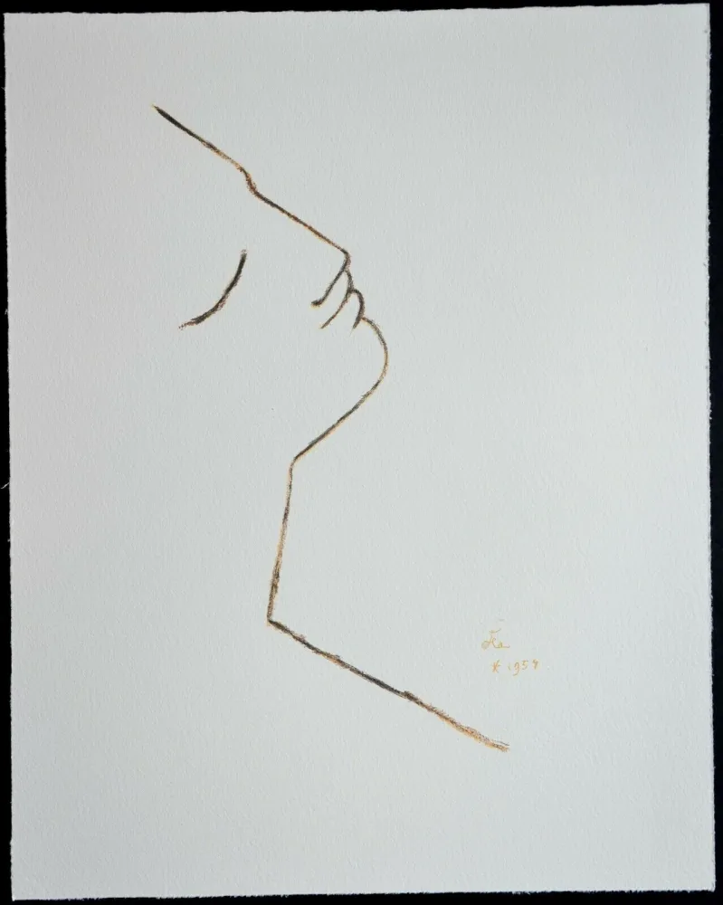 Lithograph Cocteau - Sous le manteau de feu