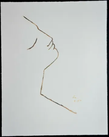 Lithograph Cocteau - Sous le manteau de feu