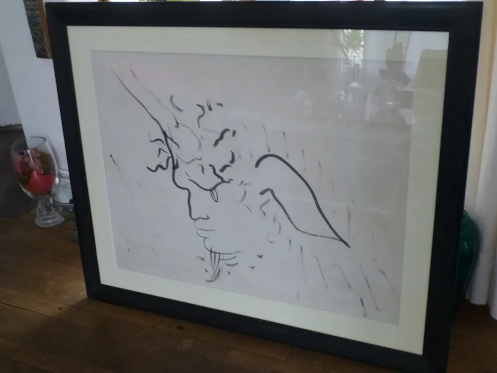 No Technical Cocteau - Tête de licorne ,1947