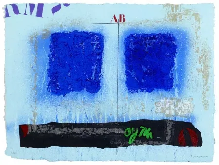 Carborundum Coignard - Deux bleus et noir