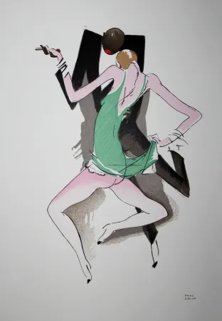 Lithograph Colin - LE TUMULTE NOIR / BLACK THUNDER - 1927 