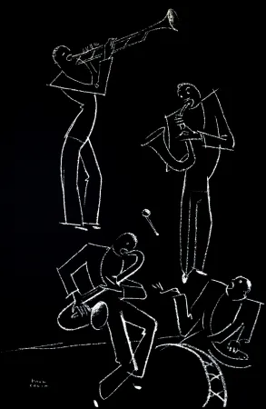 Lithograph Colin - LE TUMULTE NOIR / BLACK THUNDER - 1927