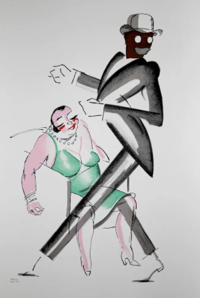 Lithograph Colin - LE TUMULTE NOIR / BLACK THUNDER - 1927