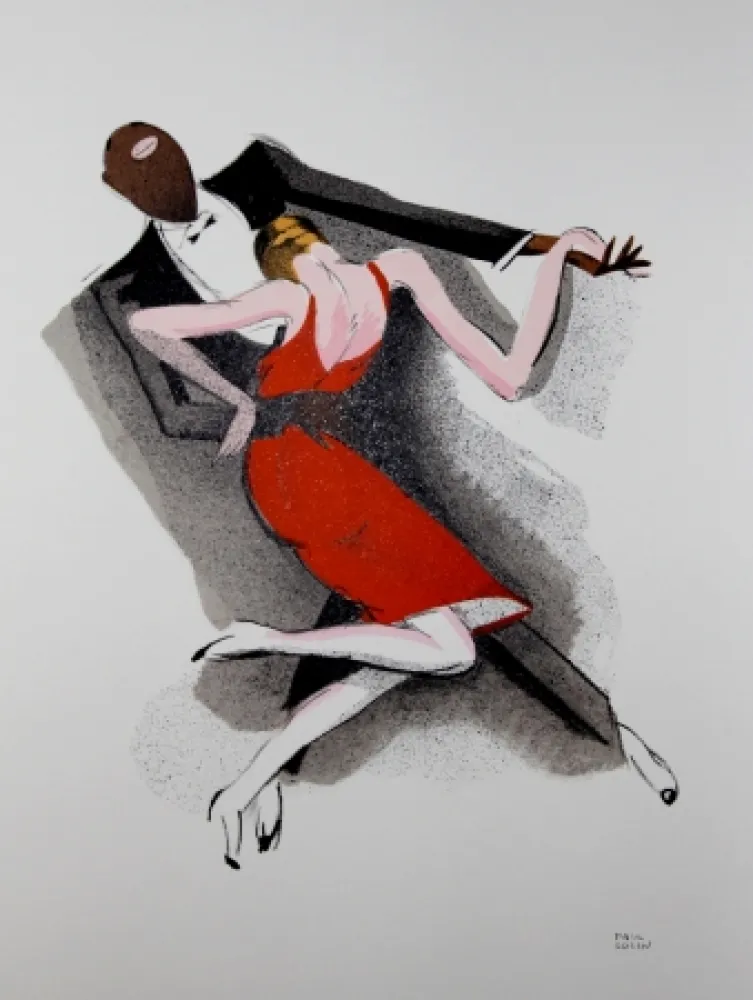 Lithograph Colin - LE TUMULTE NOIR / BLACK THUNDER - 1927