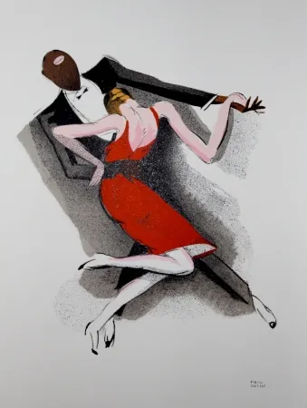 Lithograph Colin - LE TUMULTE NOIR / BLACK THUNDER - 1927