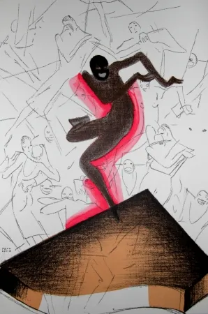 Lithograph Colin - LE TUMULTE NOIR / BLACK THUNDER - Joséphine Baker - 1927