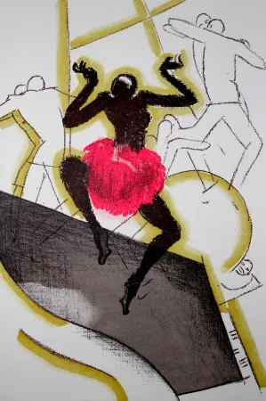 Lithograph Colin - LE TUMULTE NOIR / BLACK THUNDER - Joséphine Baker - 1927