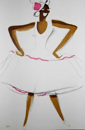 Lithograph Colin - LE TUMULTE NOIR / BLACK THUNDER - Joséphine Baker - 1927