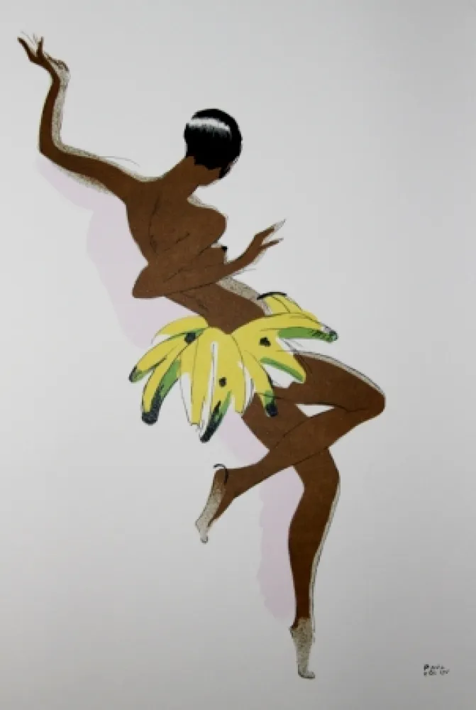 Lithograph Colin - LE TUMULTE NOIR / BLACK THUNDER - Joséphine Baker - 1927