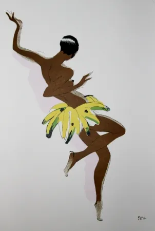 Lithograph Colin - LE TUMULTE NOIR / BLACK THUNDER - Joséphine Baker - 1927