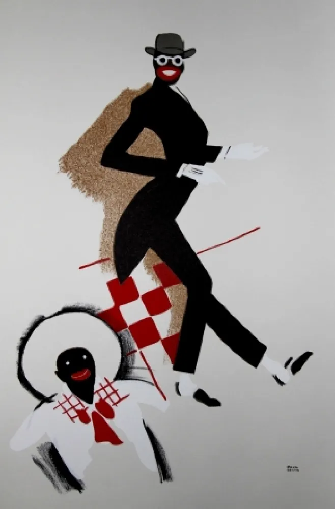 Lithograph Colin - LE TUMULTE NOIR / BLACK THUNDER - Joséphine Baker - 1927